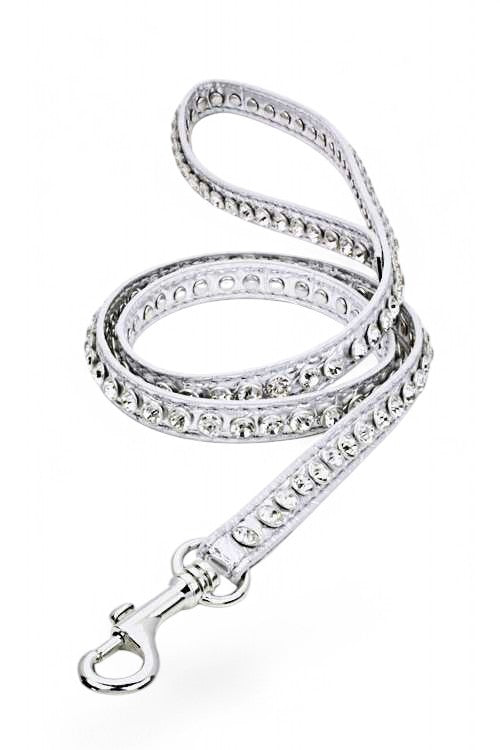 Crystal Bling Out Croc Leather Dog Leash