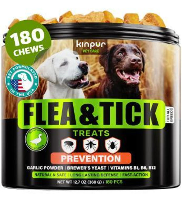 Flea & Tick Soft Chews for Dogs – Natural Pest Prevention Treats (180 Count)