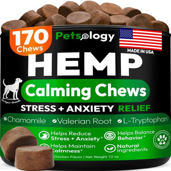 Natural Hemp Chews for Dogs - Calm & Relaxing Support