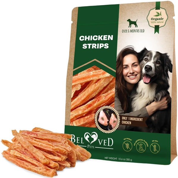 Chicken Strips Dog Treats - Natural, High Protein, 10.5 oz Bag